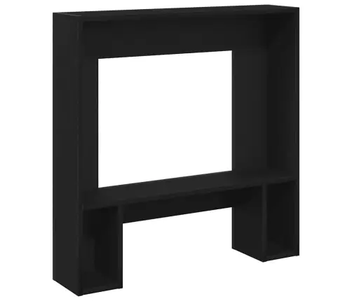 Kamīna Apkaime Black Oak 81X18X82 Cm Engineered Wood Vidaxl