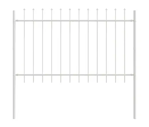 Dārza Žogs Baltā Krāsā 3.4X1.2 M Tērauds Vidaxl Dārza Žogs Baltā Krāsā 3.4X1.2 M Tērauds Vidaxl