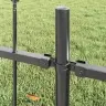 Dārza Žogs Ar Ieroci Augšā - Pelēks, 5.1 X 1.5 M, Tērauds Vidaxl