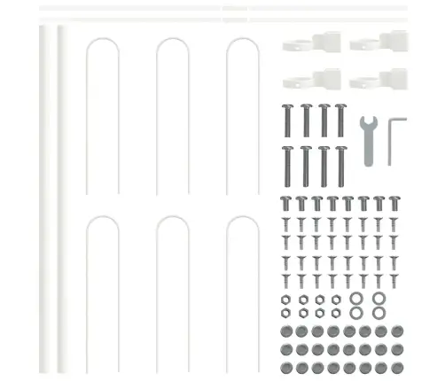 Sodo Tvora Balta 6.8 X 0.6 M Milteliniu Būdu Padengtas Plienas