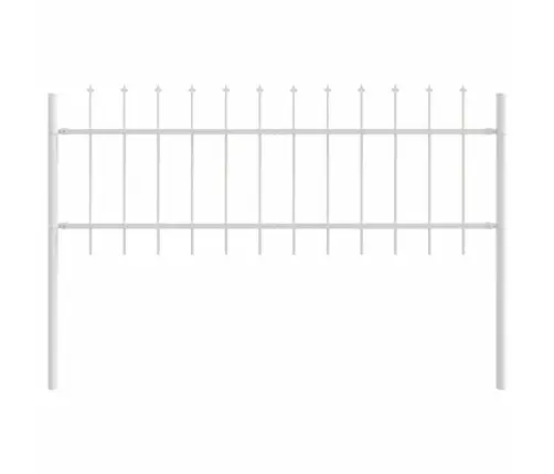 Dārza Žogs Ar Spicēm - Balts, 8.5 X 0.6 M, Čuguns Vidaxl