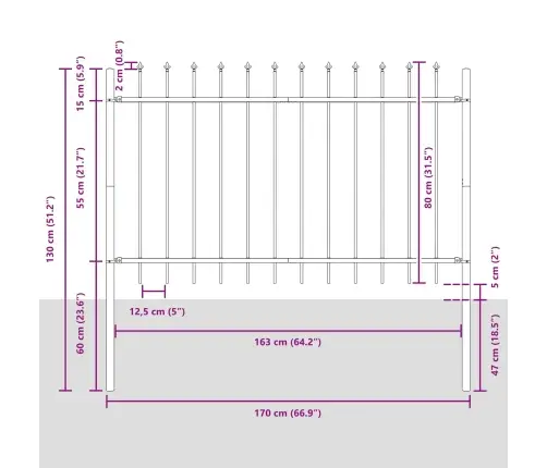 Aiandus Aiapaneel 5 Pcs Valge 8,5 X 0,8 M Pulberkattega Teras