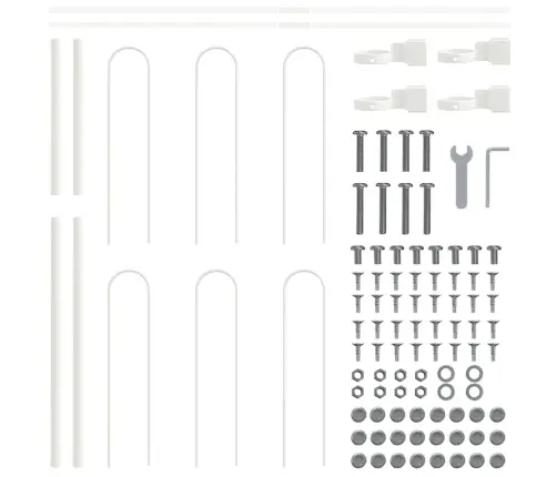 Sodo Tvora 5 Pcs Balta 8,5 X 1 M Miltelinis Plienas
