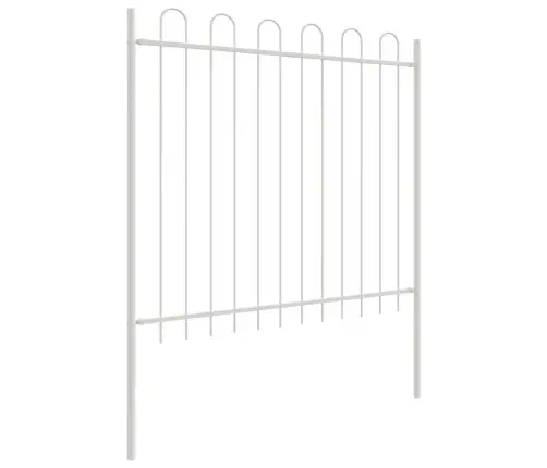 Vidaxl Baltā Dārza Žogs Ar Loku Augšā - 8.5X1.5 M, Tērauds