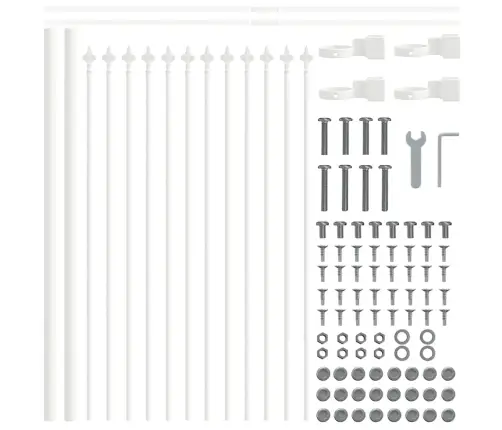 Sodo Tvora 6 Pcs Balta 10,2 X 0,6 M Miltelinis Plienas