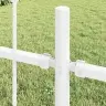 Baltais Dārza Žogs Ar Lējuma Augšdaļu, 10.2X1M, Izgatavots No Tērauda. Vidaxl Baltais Dārza Žogs Ar Lējuma Augšdaļu, 10.2X1M, Izgatavots No Tērauda. Vidaxl