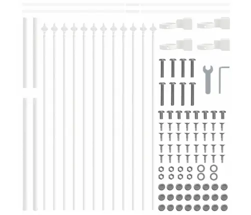 Aiandus Aiapaneel 6 Pcs Valge 10,2 X 1,2 M Pulberkattega Teras