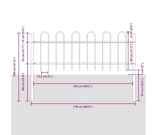 Sodo Tvora Pilka 11.9 X 0.8 M Milteliniu Būdu Padengtas Plienas