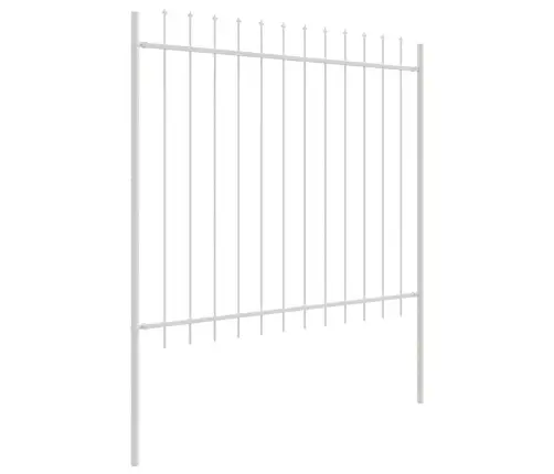 Dārza Žogs Ar Šķērsenēm - Balts, 11.9 X 1.5 M, Tērauds Vidaxl