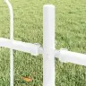 Baltā Dārza Žogs Ar Cekulu - 15.3M X 1M Tērauds Vidaxl