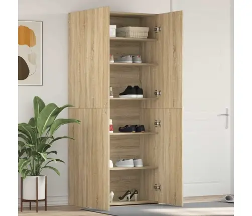 Apavu Skapītis Sonora Ozola 80X35,5X180 Cm Inženierijas Koks Vidaxl