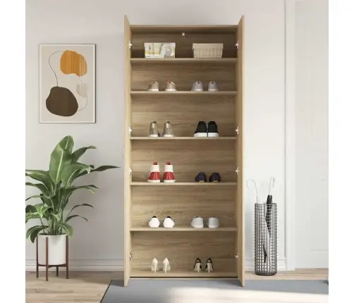 Apavu Skapītis Sonora Ozola 80X35,5X180 Cm Inženierijas Koks Vidaxl