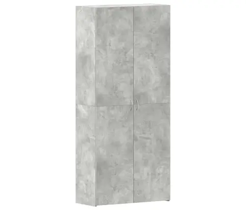 Apavu Skapis Betona Pelēks 80X35,5X180 Cm Inženierijas Koks Vidaxl