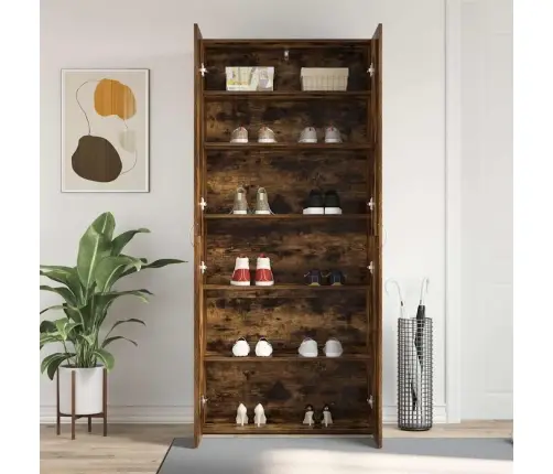 Apavu Skapis Daudzkrāsains 80 X 35.5 X 180 Cm Inženierijas Koks Vidaxl