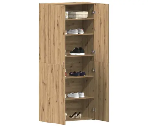 Apavu Skapis Mazu Ozolu 80X35,5X180 Cm Inženierijas Koks Vidaxl