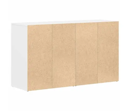 Puse Ar Atvilktni Balts 120 X 36 X 69 Cm Inženierijas Koks Vidaxl