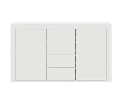 Puse Ar Atvilktni Balts 120 X 36 X 69 Cm Inženierijas Koks Vidaxl