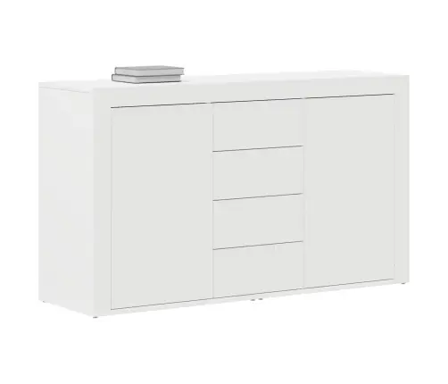 Puse Ar Atvilktni Balts 120 X 36 X 69 Cm Inženierijas Koks Vidaxl