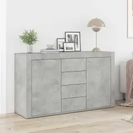 Puse Betona Pelēka 120 X 36 X 69 Cm Inženierijas Koks Vidaxl