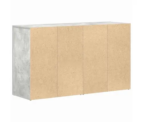 Sānu Galds Betona Pelēks Inženierijas Koks 120 X 36 X 69 Cm Vidaxl