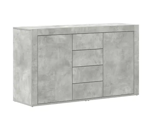 Sānu Galds Betona Pelēks Inženierijas Koks 120 X 36 X 69 Cm Vidaxl