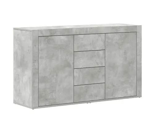 Sānu Galds Betona Pelēks Inženierijas Koks 120 X 36 X 69 Cm Vidaxl