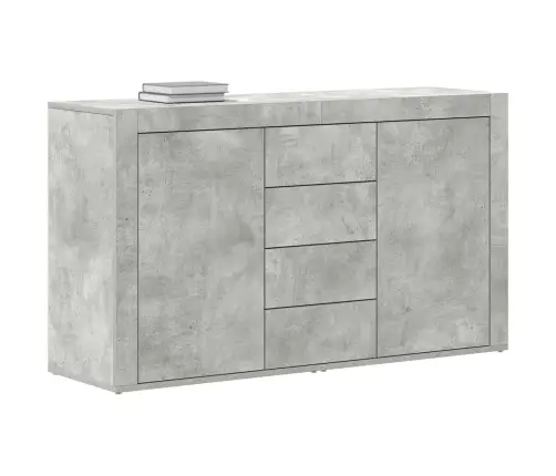 Sānu Galds Betona Pelēks Inženierijas Koks 120 X 36 X 69 Cm Vidaxl
