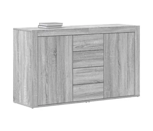 Kumode Pelēka Sonoma Inženierijas Koks 120 X 36 X 69 Cm Vidaxl