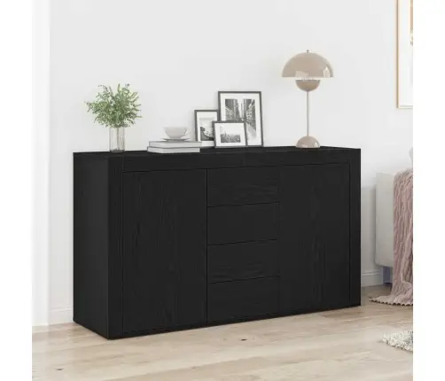 Bufete Melns Ozols Inženierijas Koks 120 X 36 X 69 Cm Uzglabāšana Vidaxl