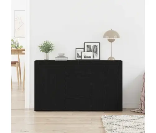 Bufete Melns Ozols Inženierijas Koks 120 X 36 X 69 Cm Uzglabāšana Vidaxl