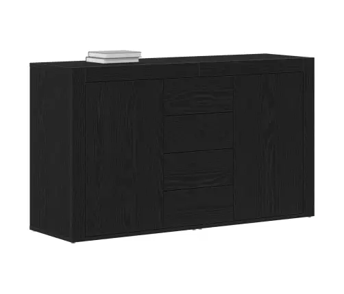 Bufete Melns Ozols Inženierijas Koks 120 X 36 X 69 Cm Uzglabāšana Vidaxl