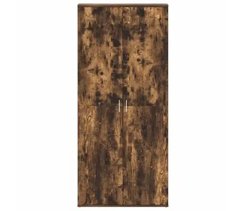 Apavu Skapis Dūmota Ozola 80X39X180 Cm Inženierijas Koks Vidaxl