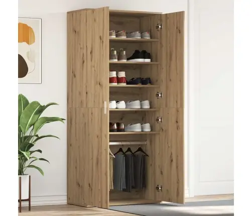 Apavu Skapis Amatu Ozols 80X39X180 Cm Inženierijas Koks Vidaxl