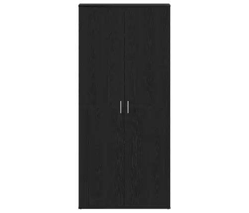 Apavu Skapītis Melna Ozolkoka 80X39X180 Cm Mākslīgā Koka Vidaxl