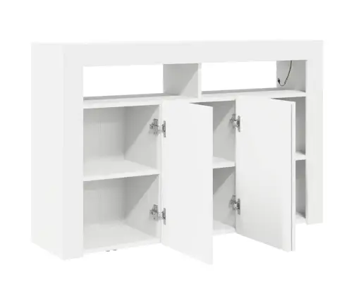 Baltais Sidebords Balts Inženierijas Koksne 116 X 30 X 75 Cm Vidaxl