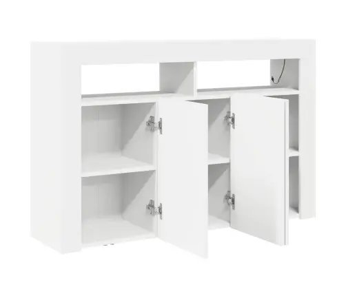 Kõide Led -Ribatuledega Valge 116 X 30 X 75 Cm Tehispuit