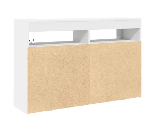 Kõide Led -Ribatuledega Valge 116 X 30 X 75 Cm Tehispuit