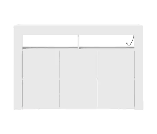 Kõide Led -Ribatuledega Valge 116 X 30 X 75 Cm Tehispuit