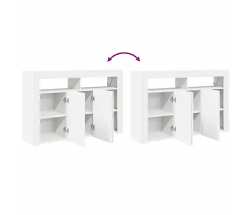 Baltais Sidebords Balts Inženierijas Koksne 116 X 30 X 75 Cm Vidaxl