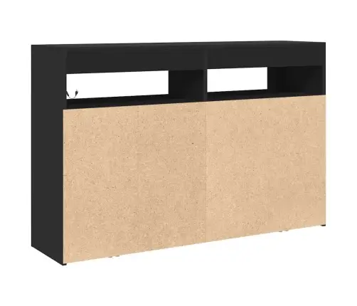 Kõide Led -Ribatuledega Must 116 X 30 X 75 Cm Tehispuit