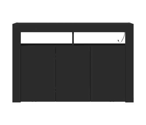 Kõide Led -Ribatuledega Must 116 X 30 X 75 Cm Tehispuit