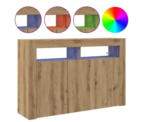 Sideboard Artisan Oak Inženierkoksne 116 X 30 X 75 Cm Sideboard Vidaxl