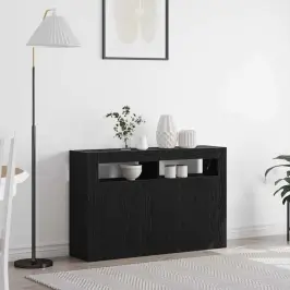 Puse Melns Ozols 116 X 30 X 75 Cm Inženierijas Koks Vidaxl