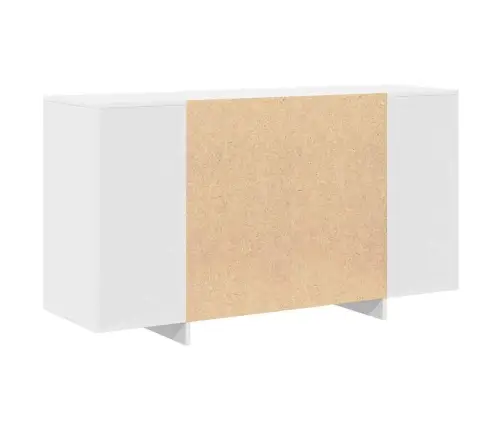 Baltais Sānu Skapis Balts Koks 135 X 41 X 75 Cm Vidaxl