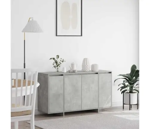 Betona Pelēks Sānu Galds Betona Pelēks Inženierijas Koks Vidaxl