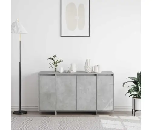 Betona Pelēks Sānu Galds Betona Pelēks Inženierijas Koks Vidaxl