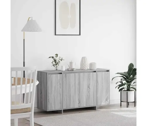 Pelēkais Sānu Galds Pelēks Sonoma Inženierijas Koks Vidaxl