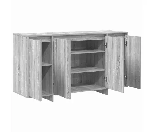 Pelēkais Sānu Galds Pelēks Sonoma Inženierijas Koks Vidaxl