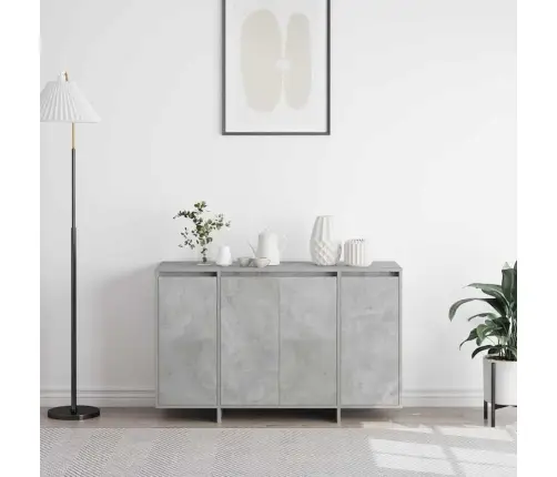 Betona Pelēks Sideboard Betona Pelēks Inženierijas Koks Vidaxl