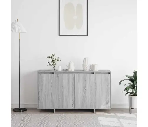 Sānu Galds Pelēks Sonoma Inženierijas Koks 120 X 41 X 75 Cm Vidaxl